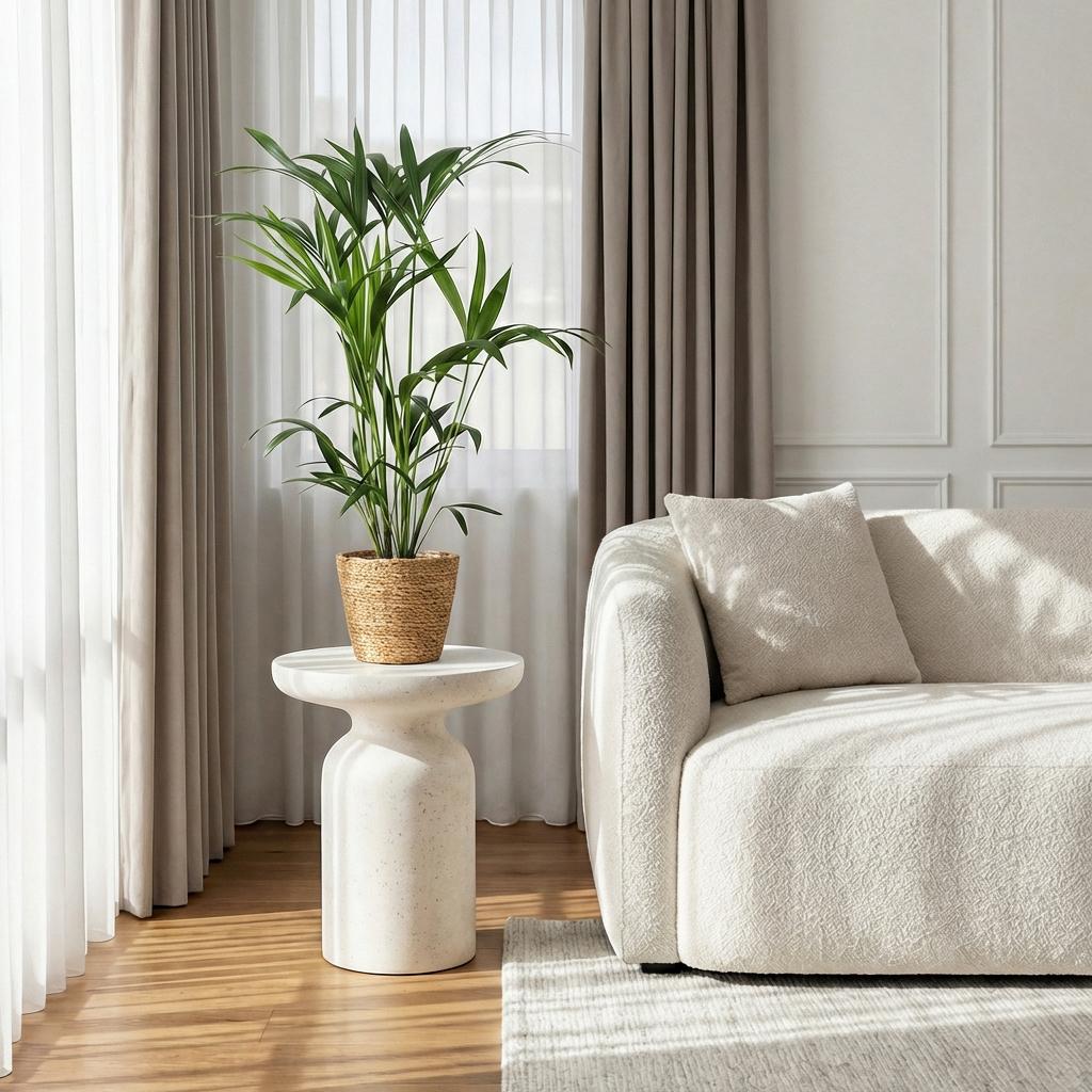 Howea Forsteriana - Kentia Palm - Weinig Onderhoud - Groen - 1 Plant - met Mand - Pot 19cm - Hoogte 80-85cm