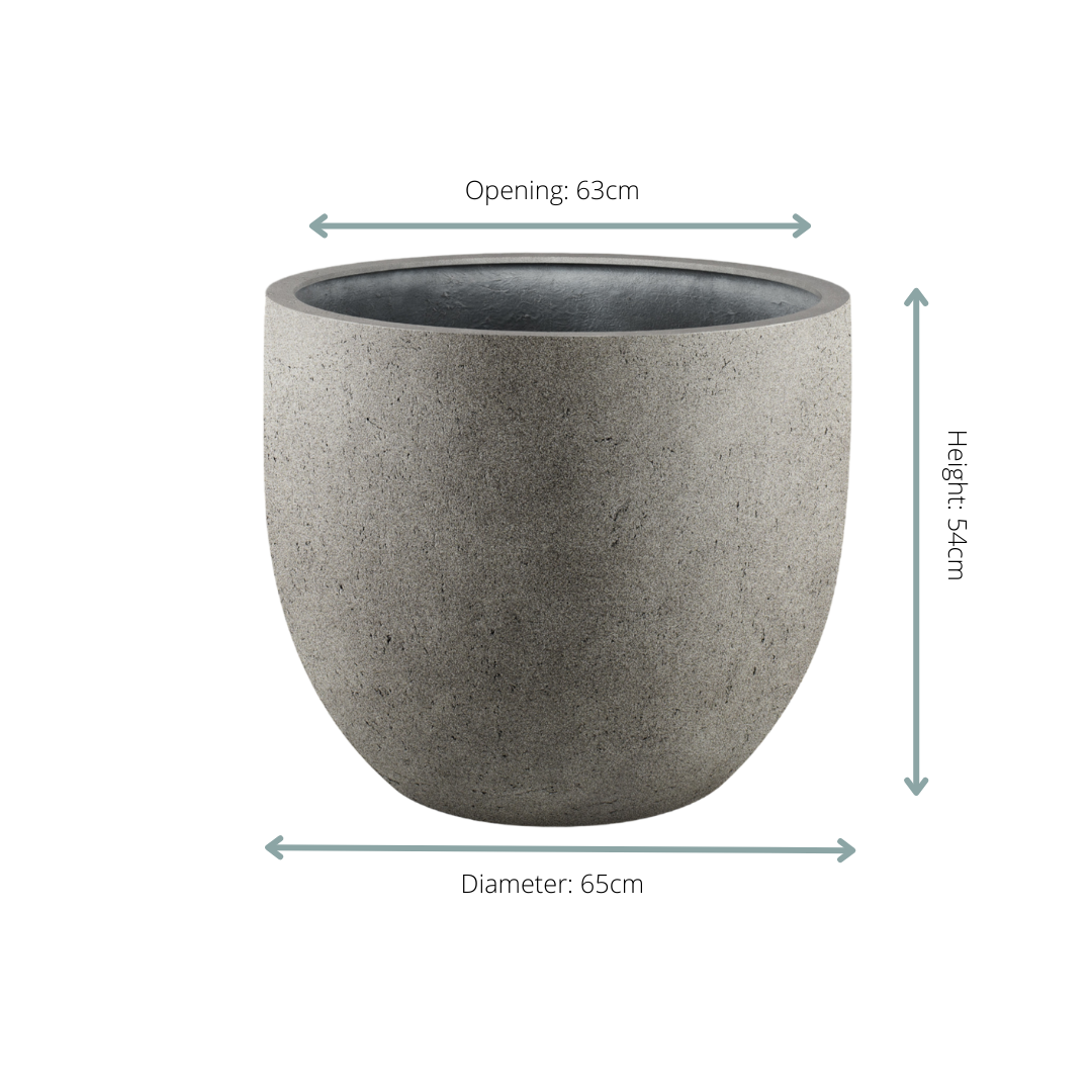 Pot Grigio New Egg Natural Beton - D65 x H54