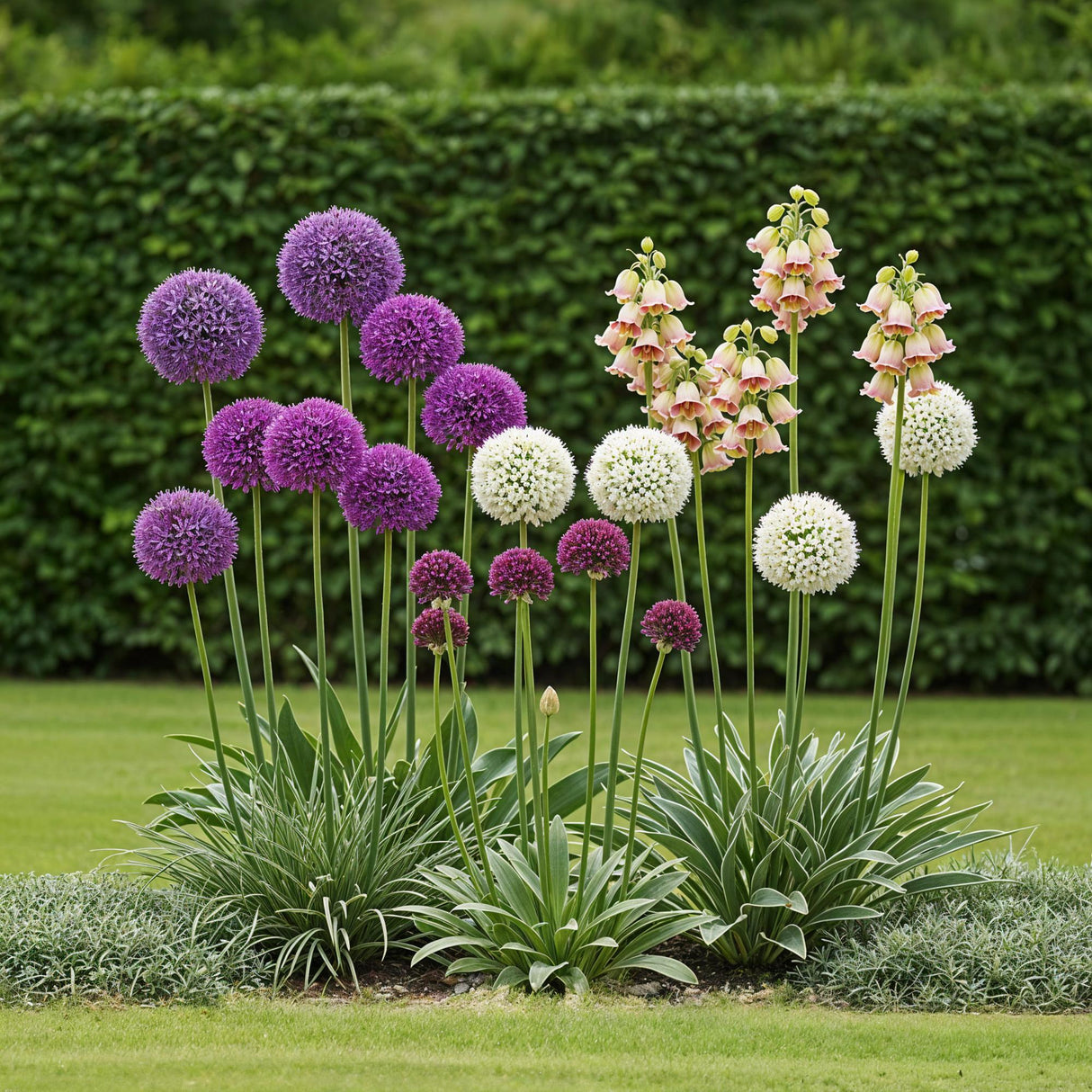 Green boutiQ - Bulbes de fleurs - Mélange de bulbes de jardin Allium - Couleurs variées - 80 pièces - Emballage cadeau