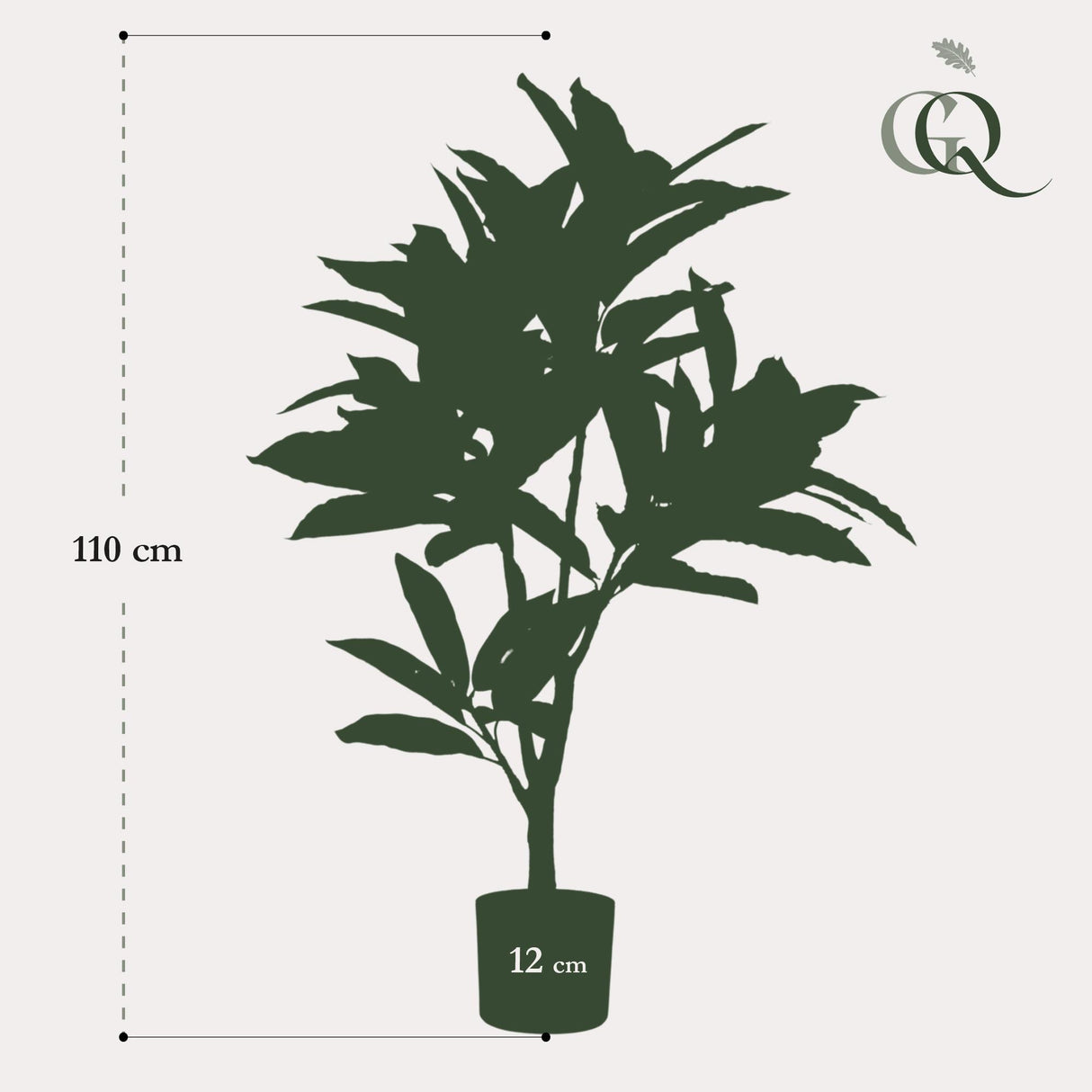 Kunstplant - Croton Codiaeum - Arbuste merveilleux - 95 cm