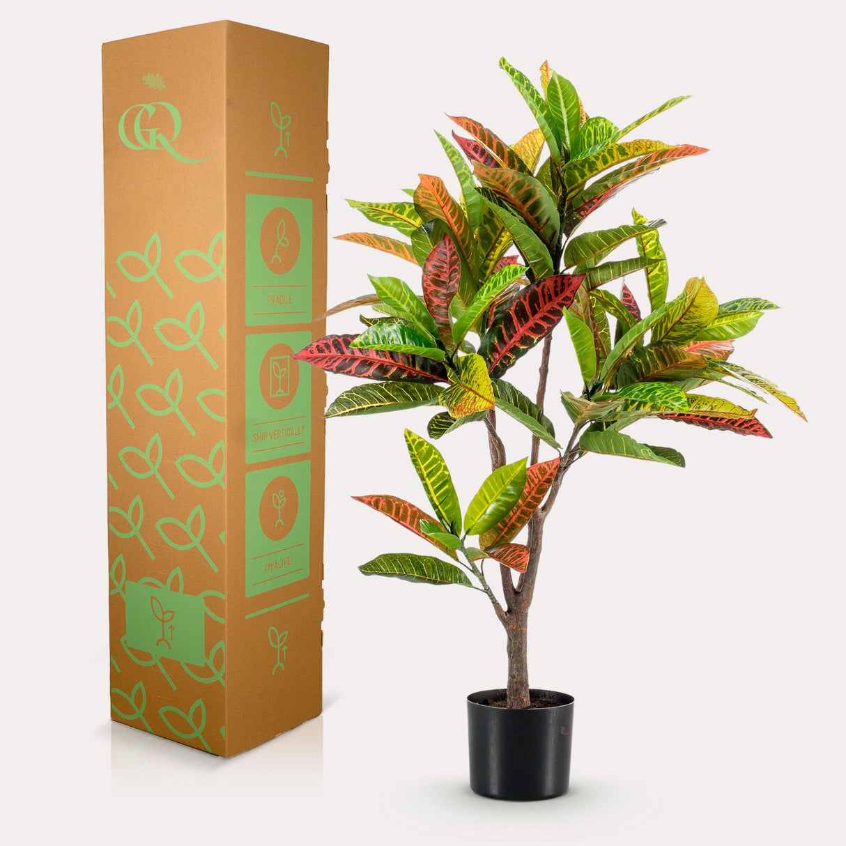 Kunstplant - Croton Codiaeum - Arbuste merveilleux - 95 cm