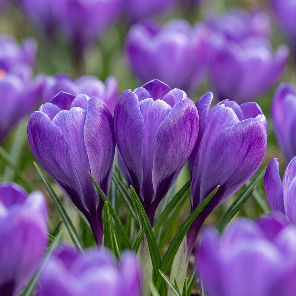 120x Crocus Blue - Blauwe krokus - Blauw - Verwilderingsbol - Bolmaat 7/8