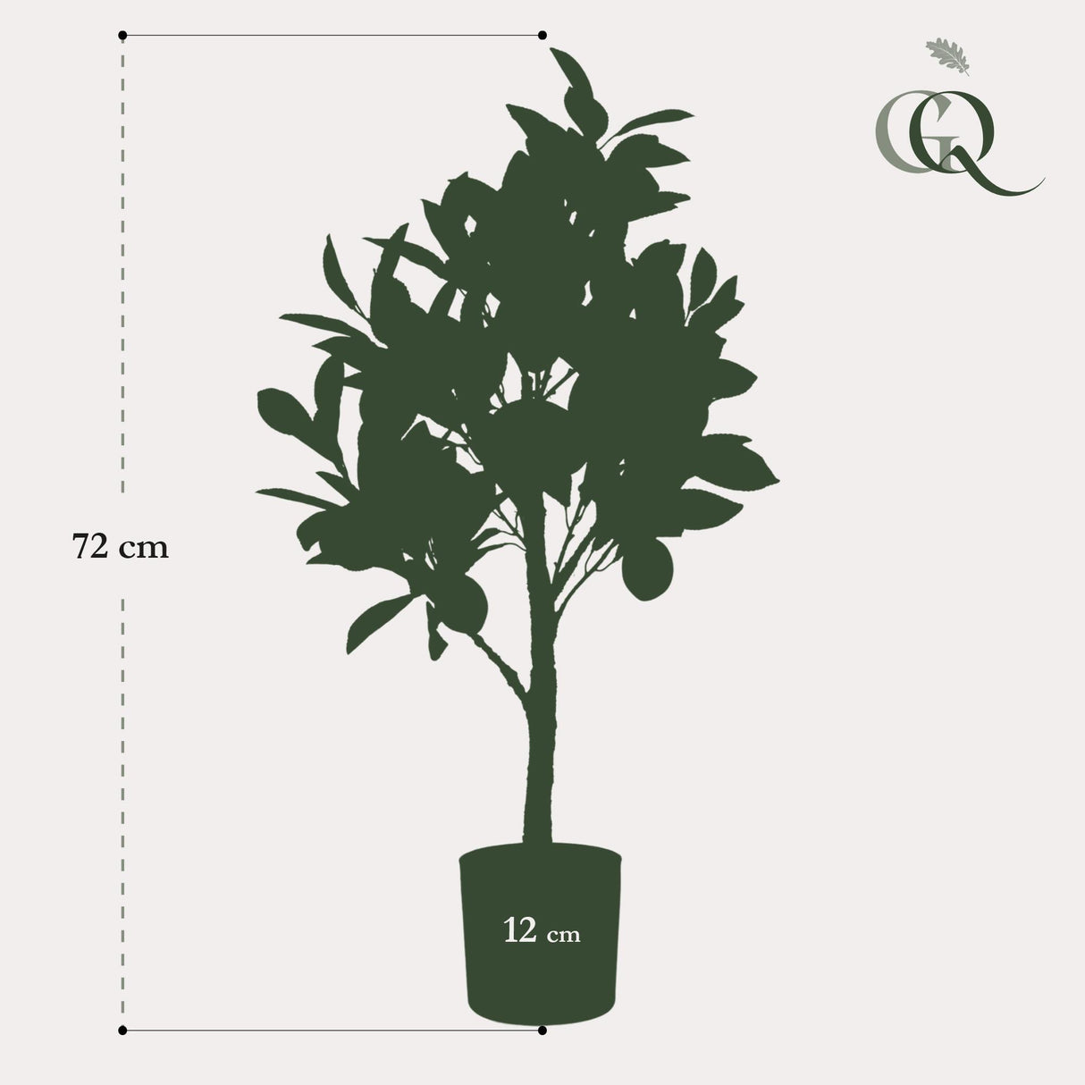 Kunstplant - Citrus Limonia - Citronnier - 75 cm