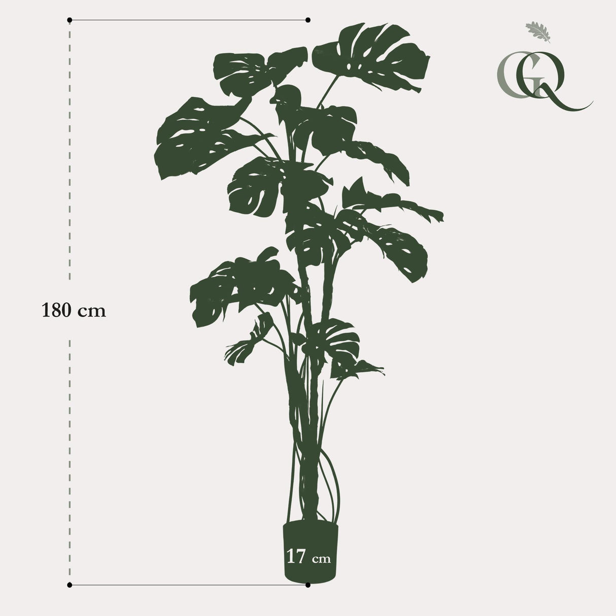 kunstplant - Monstera - Gatenplant - 180cm