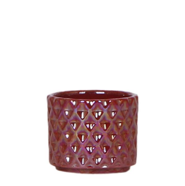 Diamond pearl sierpot - Rood - Ø6cm