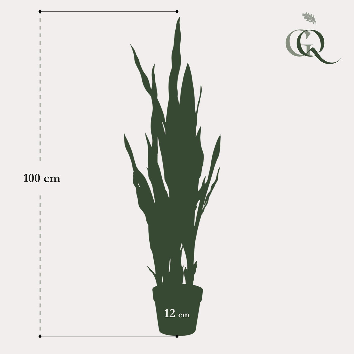 Plante artificielle - Sansevieria black coral - Langue de belle-mère - 97 cm