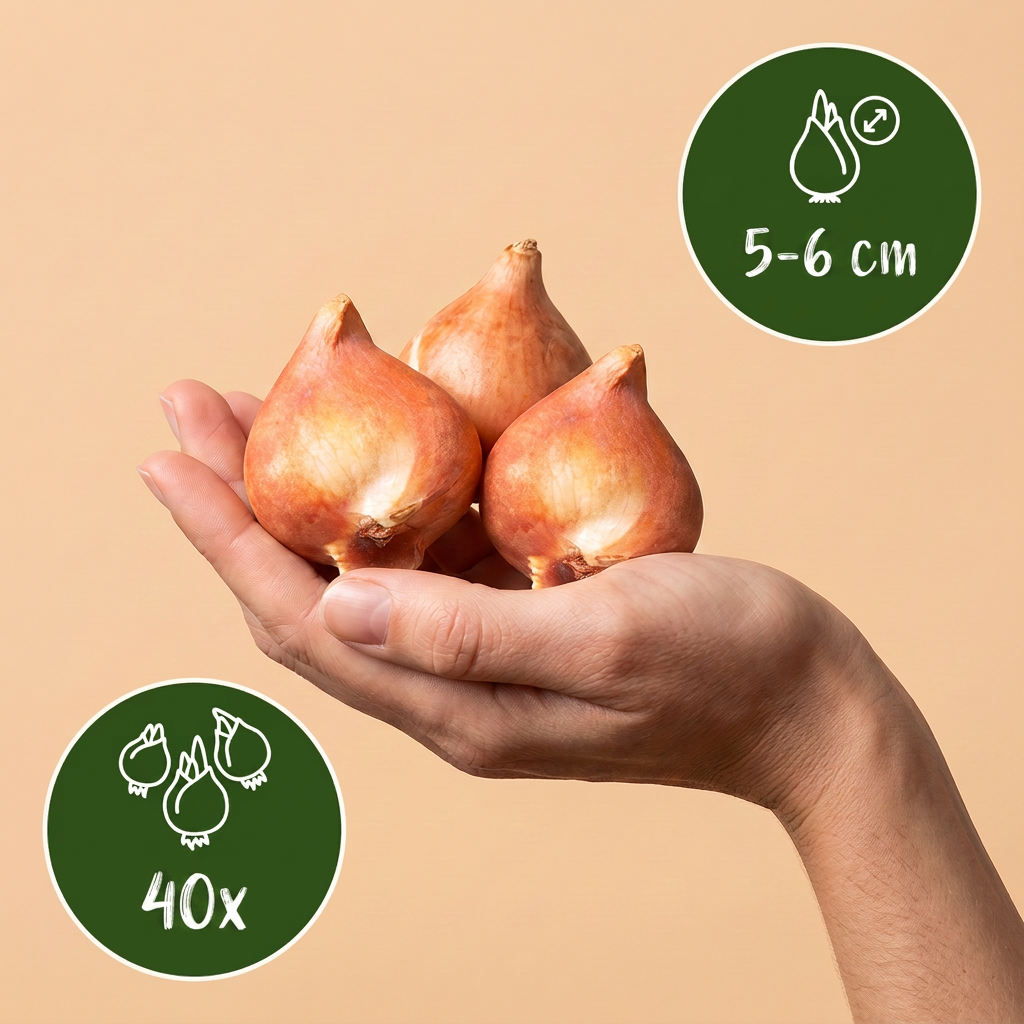 40x Tulipa Sylvestris - Bosdravik - Geel - Verwilderingsbol - Bolmaat 5/6
