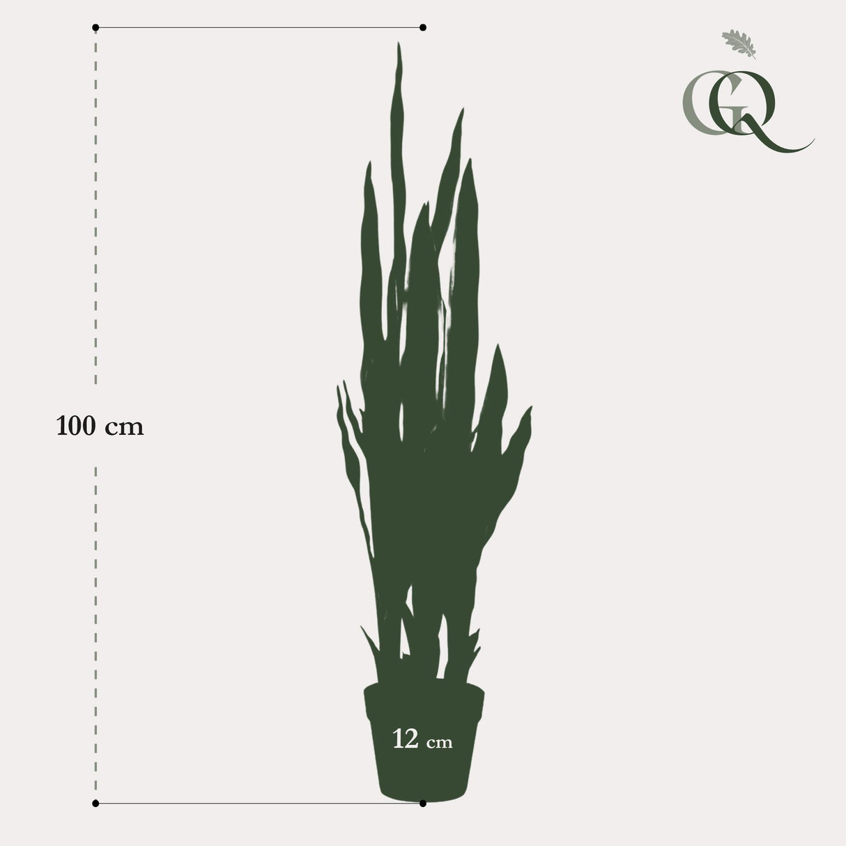 Plante artificielle - Sanseveria Trifasciata - Langue de belle-mère - 97 cm