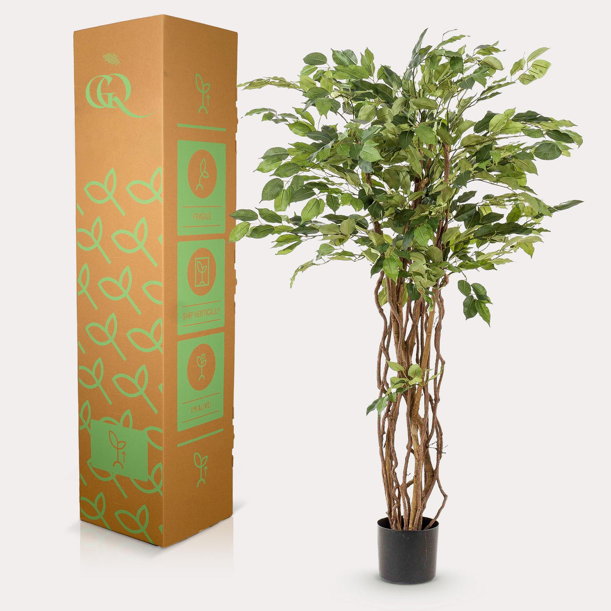 plante artificielle - Ficus liane - Plante à feuilles de violon - 140cm