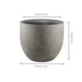 Pot Grigio New Egg Natural Beton - D55 x H46
