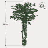 plante artificielle - Ficus liane - Plante à feuilles de violon - 140cm