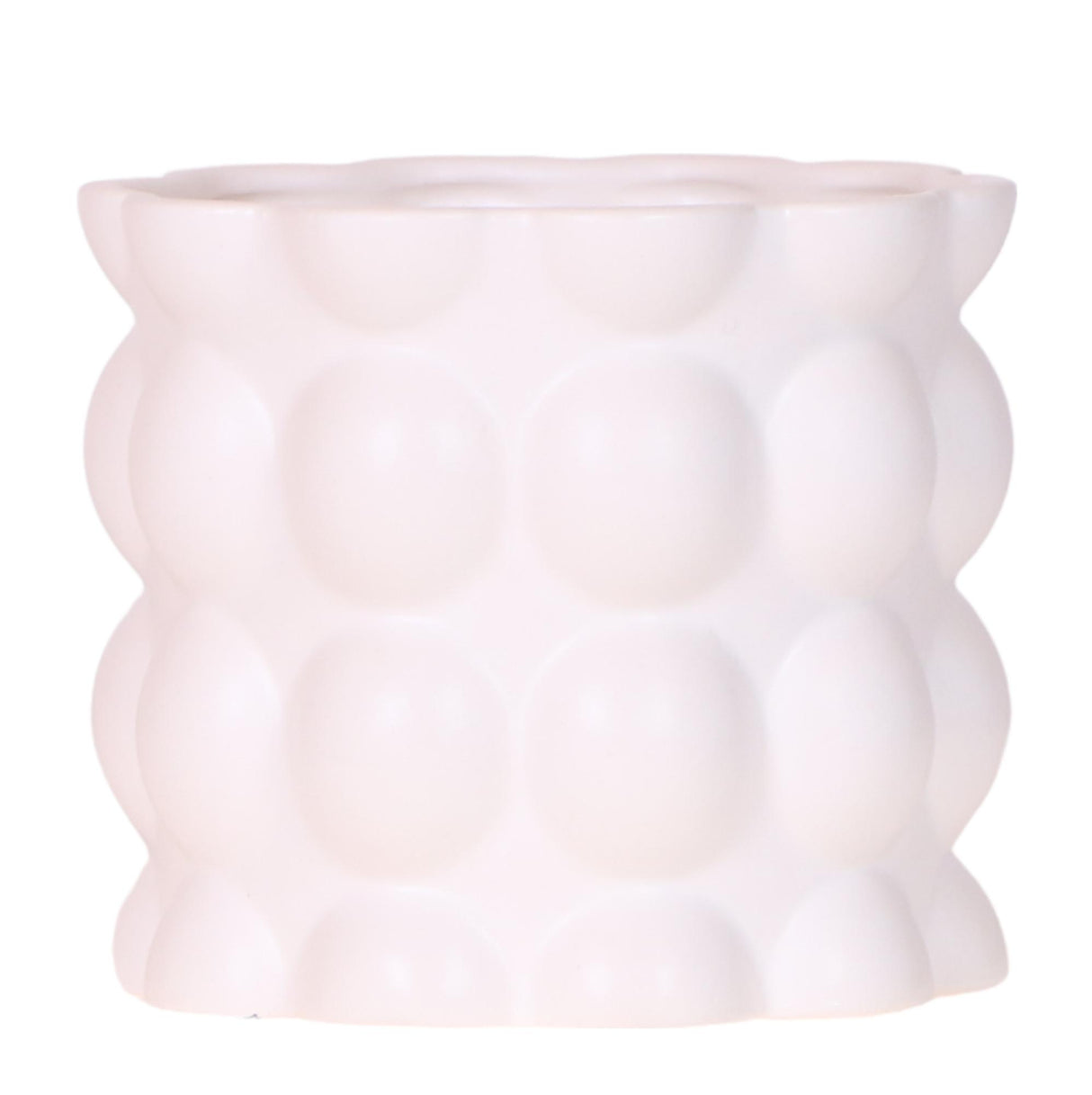 Kolibri Home | Pot décoratif en coton - Blanc - Ø12cm