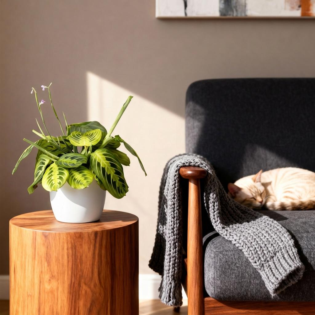 Maranta Fascinator Lemon Lime - Gebedsplant - Huisdiervriendelijke Plant - Groen - 2 Planten - met Potter Wit - Pot 12cm - Hoogte 25cm