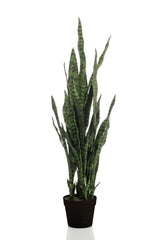 Plante artificielle - Sansevieria black coral - Langue de belle-mère - 97 cm