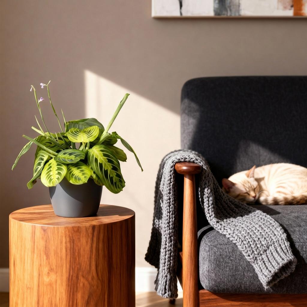Maranta Fascinator Lemon Lime - Gebedsplant - Huisdiervriendelijke Plant - Groen - 2 Planten - met Potter Grijs - Pot 12cm - Hoogte 25cm