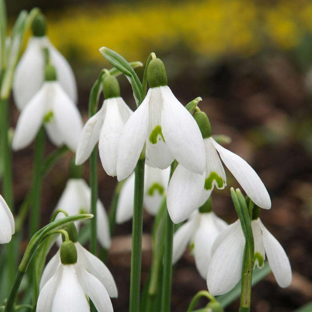 50x Galanthus Elwesii - Grote sneeuwklokje - Wit - Voorjaarsbloeier - Bolmaat 5/6