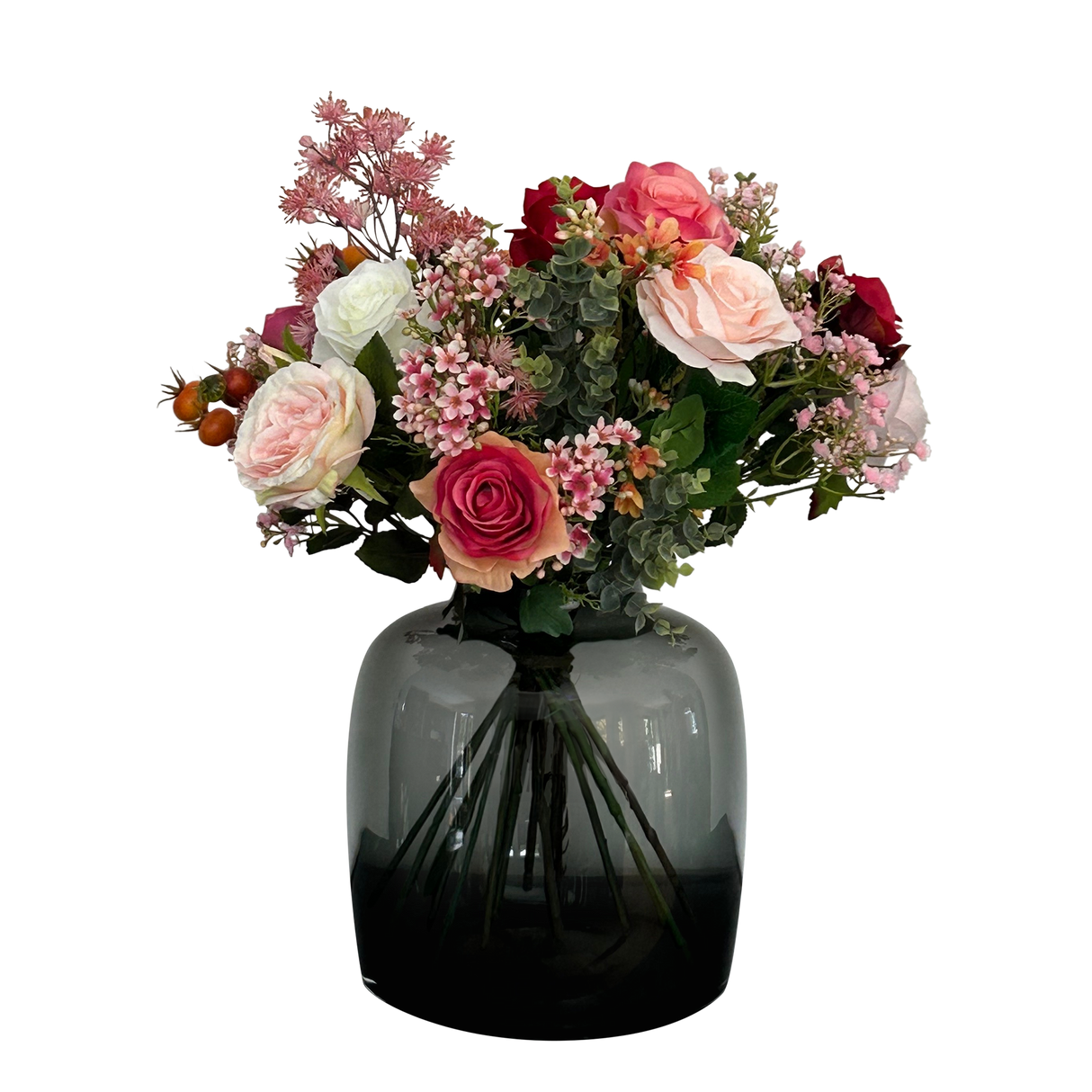 Kunstblumen - Strauß M - Flammenrosen - 45 cm