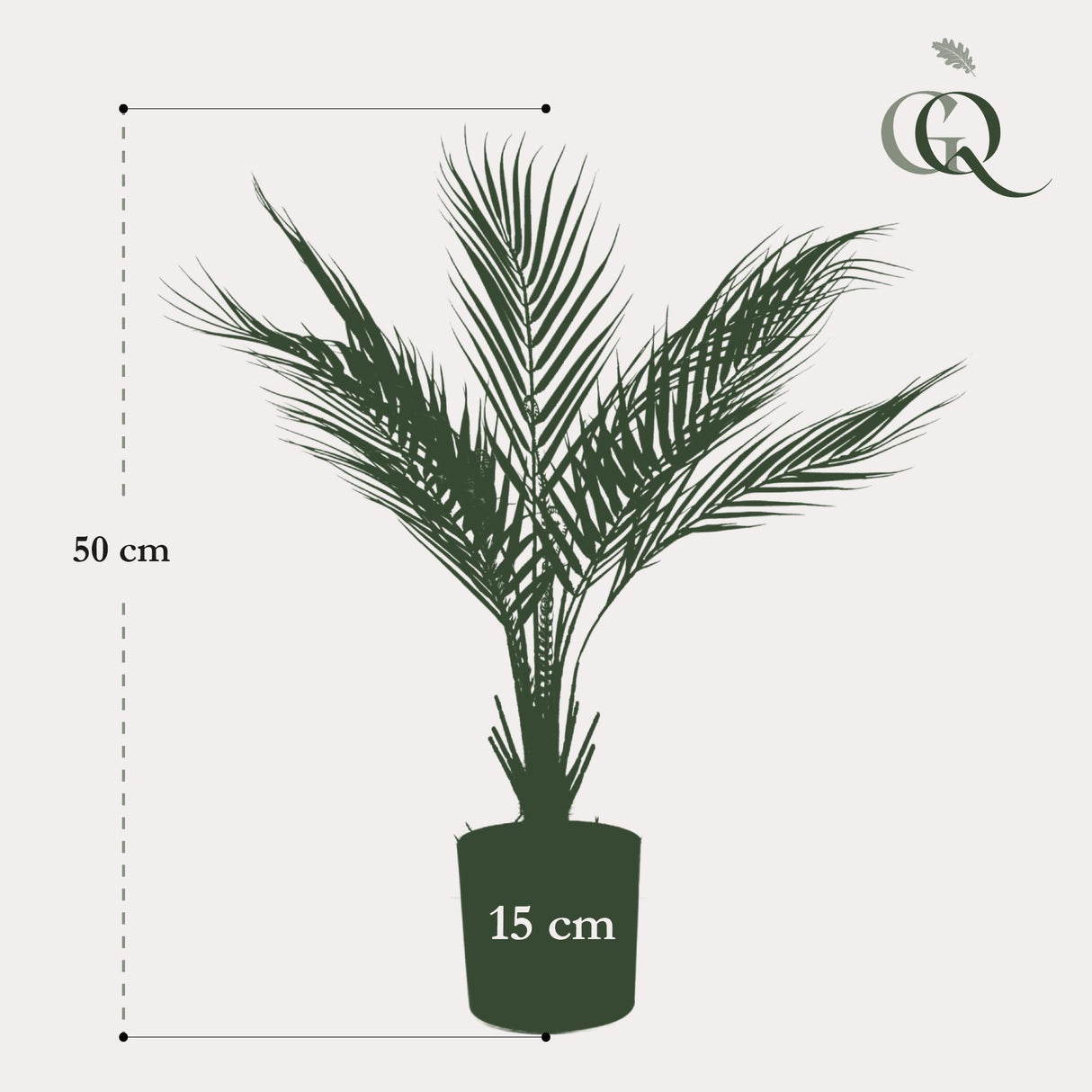 Kunstpflanze - Chamaedorea - Bergpalme - 50 cm