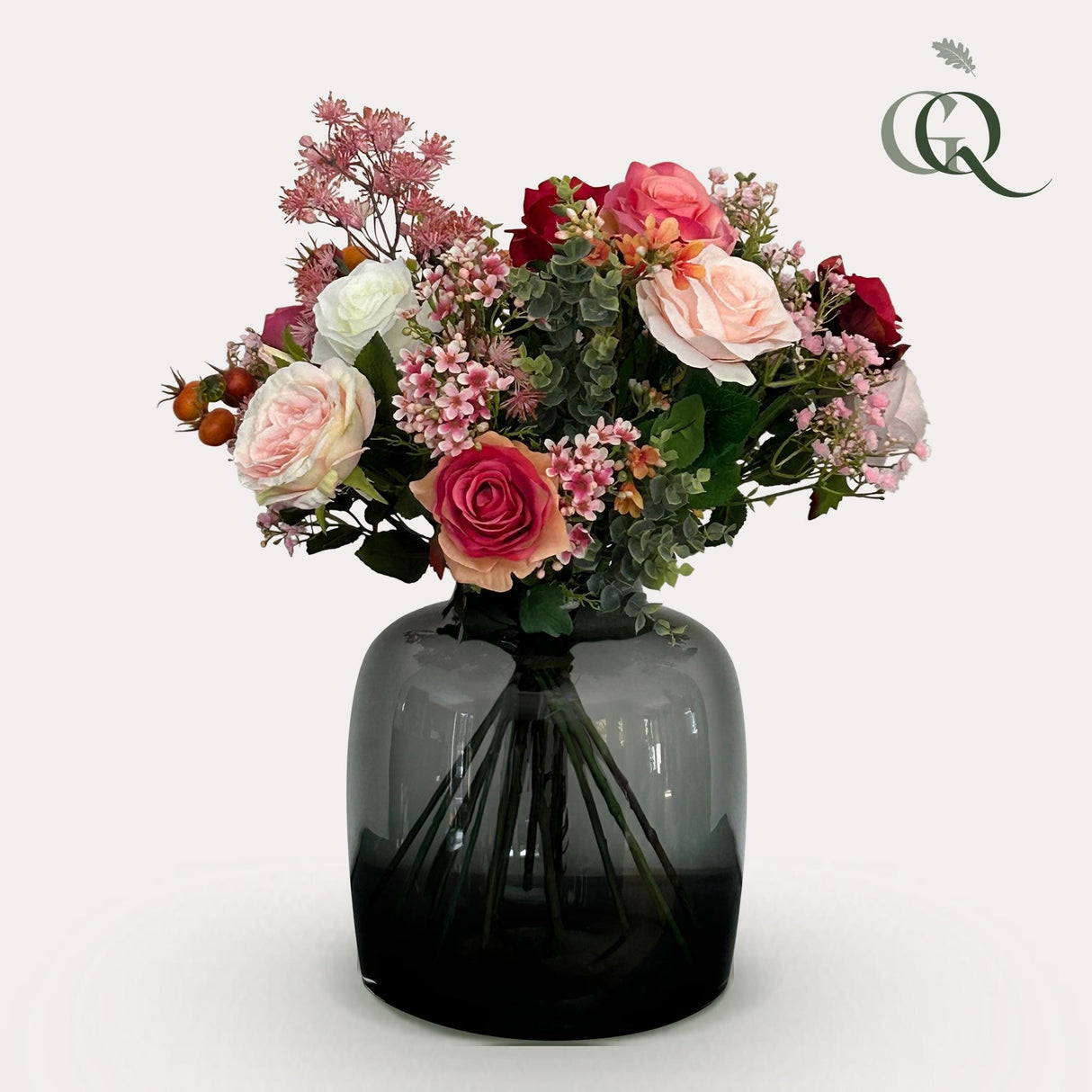 Kunstblumen - Strauß M - Flammenrosen - 45 cm
