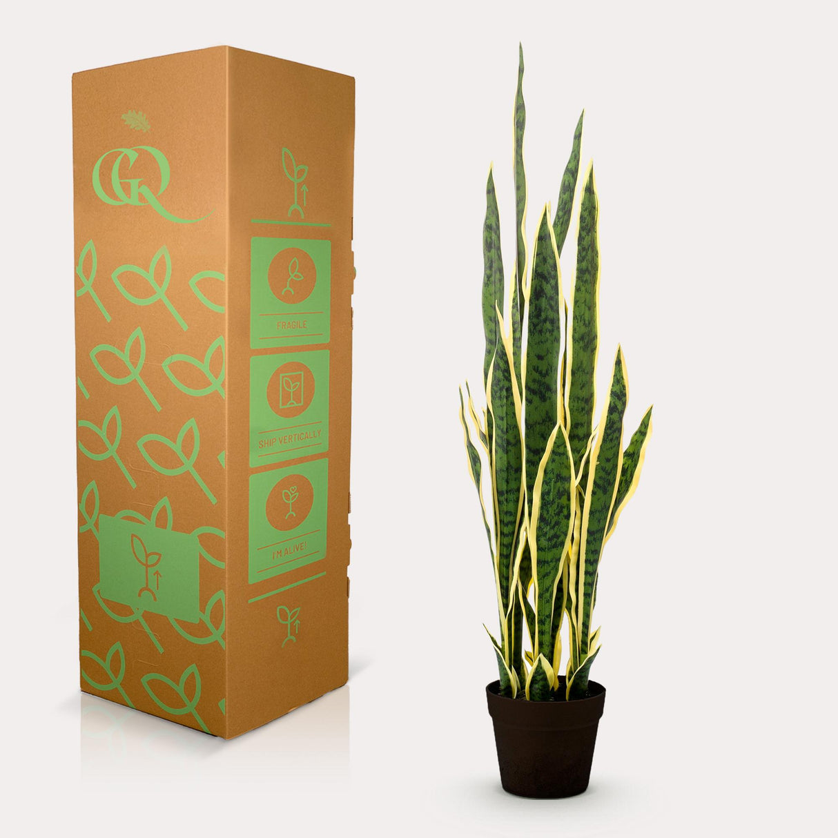 Plante artificielle - Sanseveria Trifasciata - Langue de belle-mère - 97 cm