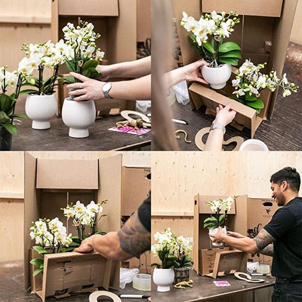 Kolibri Home | Pot de fleurs Groove - Pot décoratif en céramique dorée - taille du pot - Ø12cm