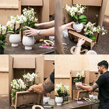 Kolibri Home | Pot de fleurs Groove - Pot décoratif en céramique dorée - taille du pot - Ø12cm